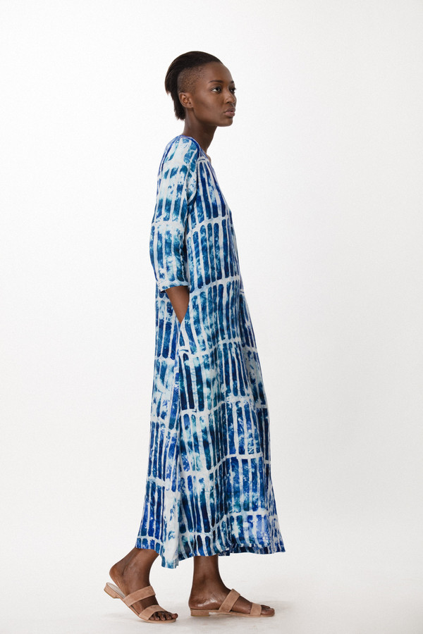 Osei-Duro Nima Dress in Marine Chalk Osei-Duro Nima Dress in Marine Chalk