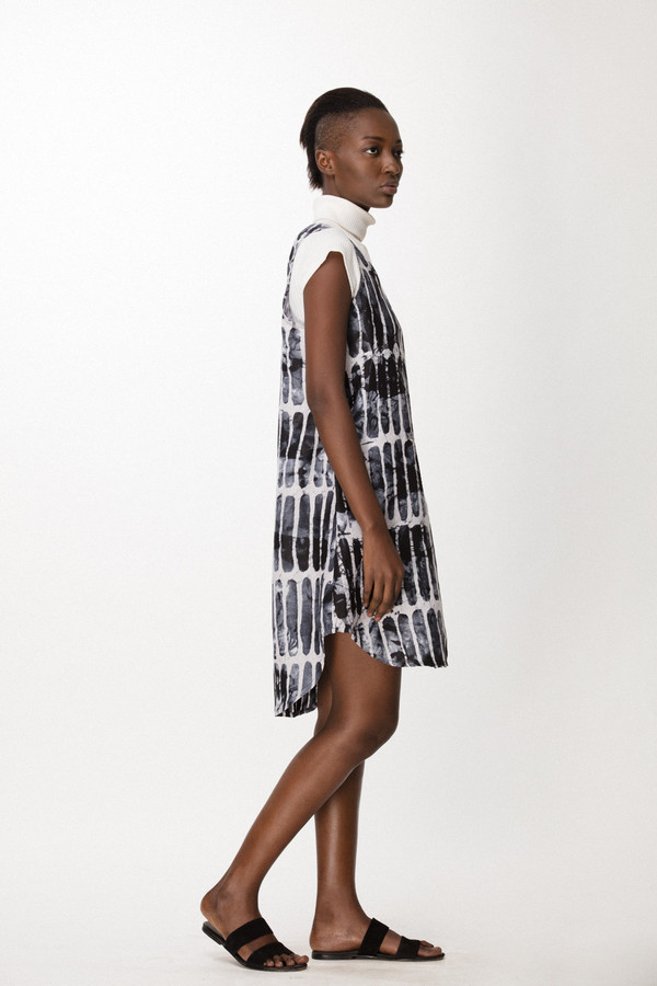 Osei-Duro Runa Dress in Black Chalk Osei-Duro Runa Dress in Black Chalk
