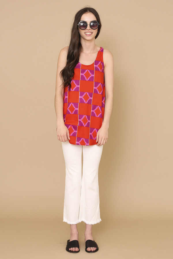 Osei-Duro Runa Tank in Hibiscus Osei-Duro Runa Tank in Hibiscus