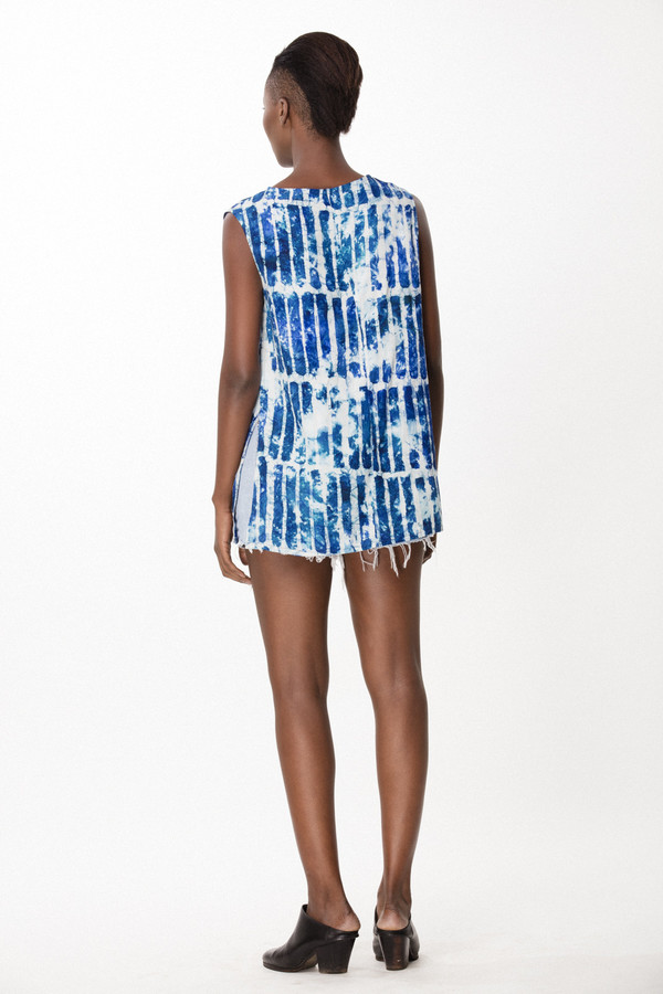 Osei-Duro Taifa Top in Marine Chalk Osei-Duro Taifa Top in Marine Chalk