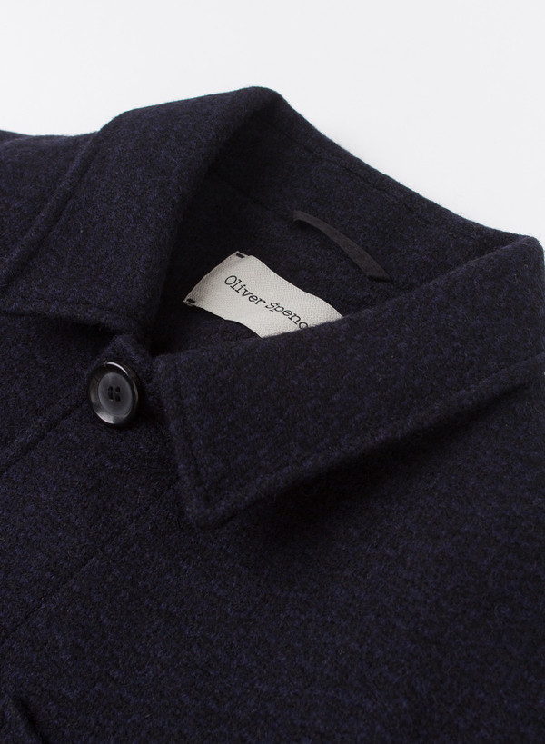 Men's Oliver Spencer Grandpa Coat Barrow Midnight Men's Oliver Spencer Grandpa Coat Barrow Midnight