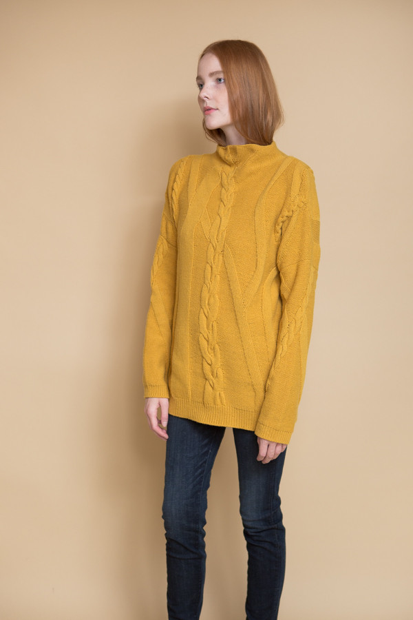 Reality Studio Cable Pullover - Mustard Reality Studio Cable Pullover - Mustard