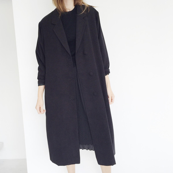 Johan Oversized Parisian Black Coat Johan Oversized Parisian Black Coat