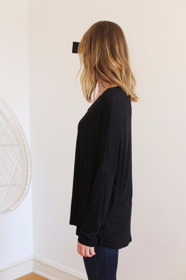 Margaux Lonnberg Ines Long Sleeve Tee in Black Margaux Lonnberg Ines Long Sleeve Tee in Black