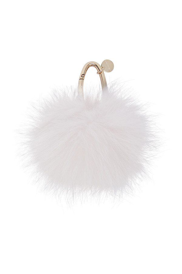 Yves Salomon IVORY FUR KEYCHAIN Yves Salomon IVORY FUR KEYCHAIN