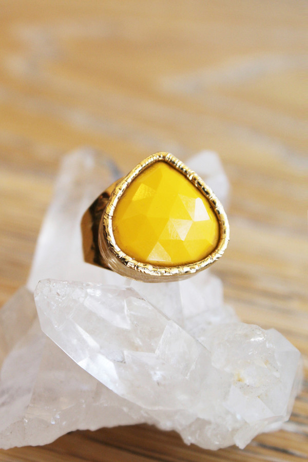 sheila b yellow chalcedony cocktail ring sheila b yellow chalcedony cocktail ring