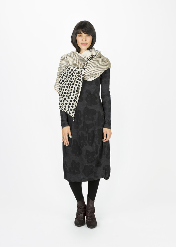 Pero Three Panel Mixed Pattern Scarf Pero Three Panel Mixed Pattern Scarf