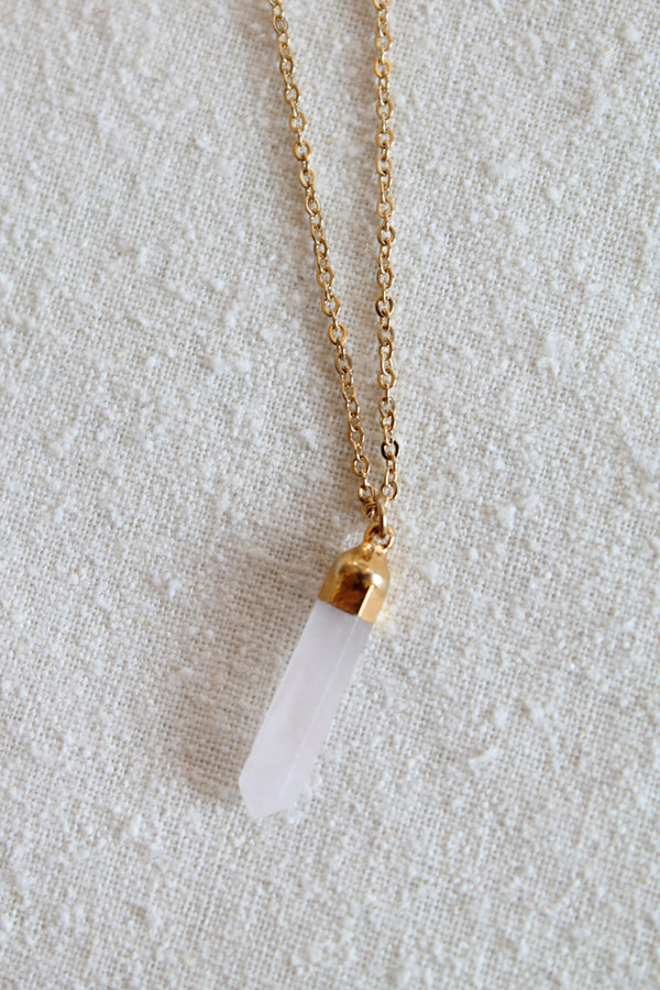sheila b baby rose quartz necklace sheila b baby rose quartz necklace