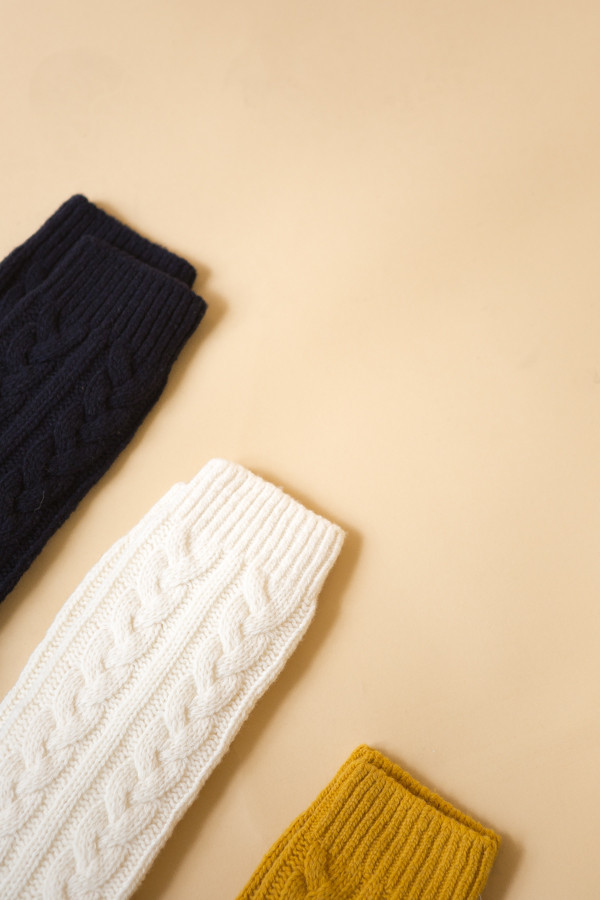 Reality Studio Cable Socks - Mustard Reality Studio Cable Socks - Mustard