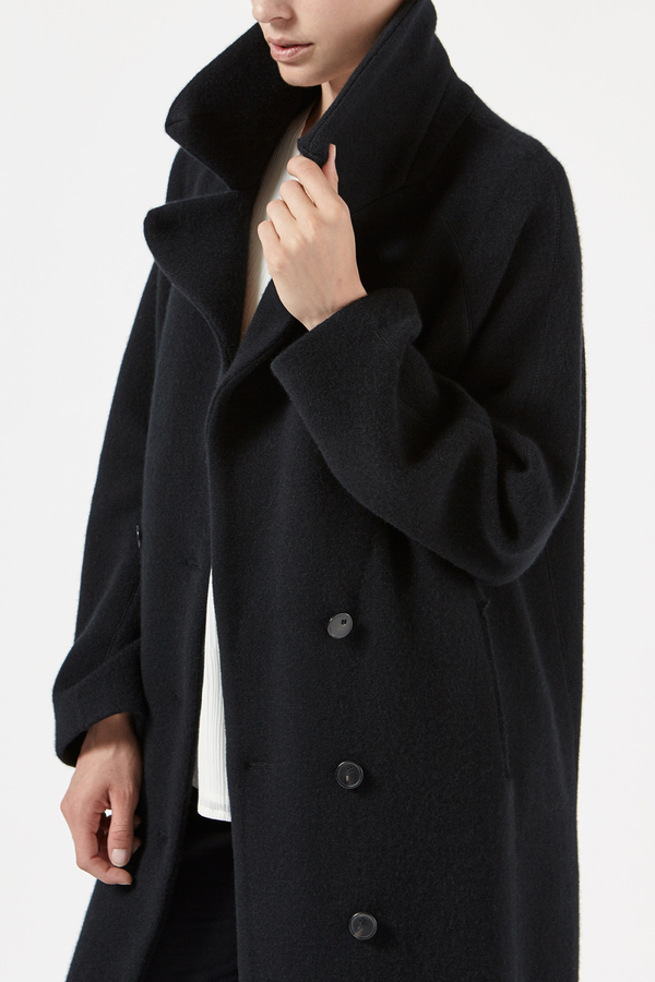 Black Cashmere Martel Coat by Oyuna Black Cashmere Martel Coat by Oyuna