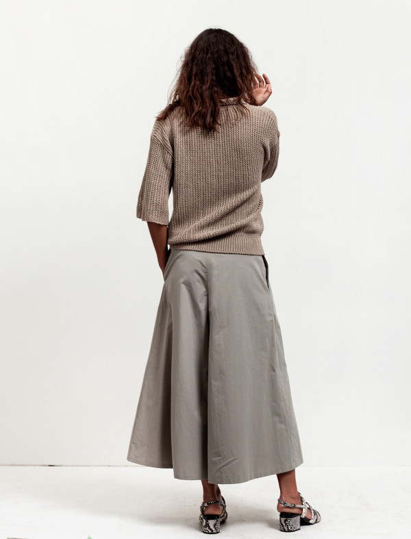 Cristaseya Womens Cotton Pantskirt Khaki Cristaseya Womens Cotton Pantskirt Khaki