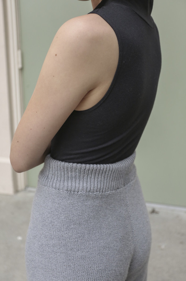 Baserange Gerda Trouser in Grey Melange Baserange Gerda Trouser in Grey Melange