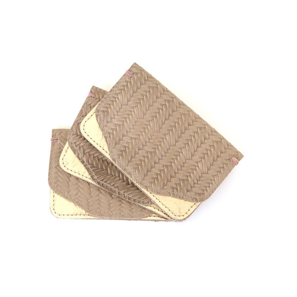 Shana Luther - Mini Wallet Tan & Gold Shana Luther - Mini Wallet Tan & Gold