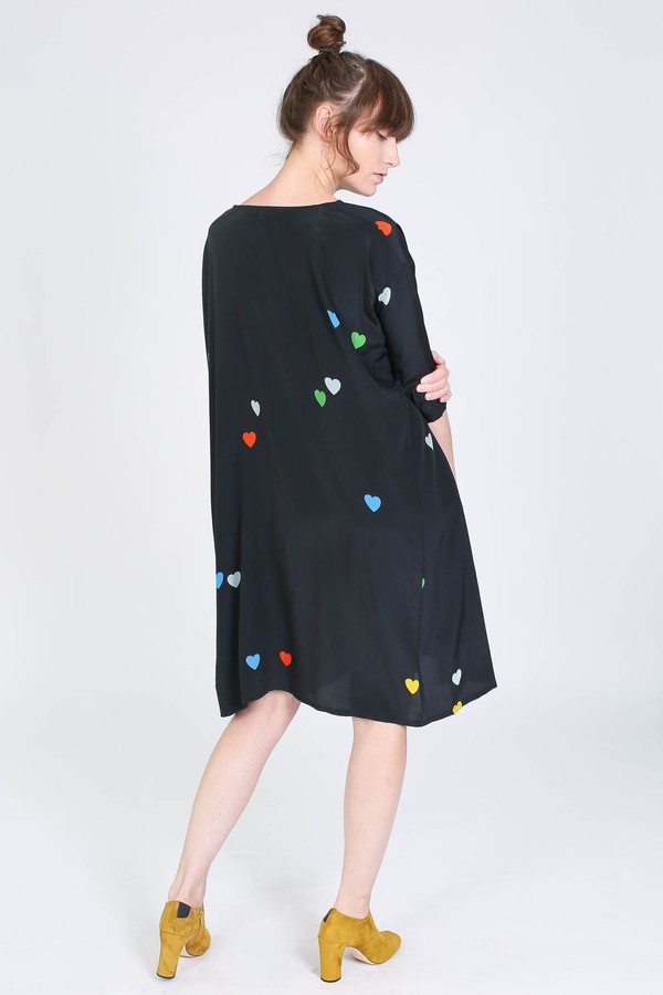 Creatures of Comfort Roman dress in heart print Creatures of Comfort Roman dress in heart print
