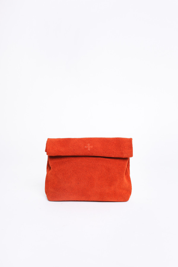 Marie Turnor Snak clutch in paprika suede Marie Turnor Snak clutch in paprika suede