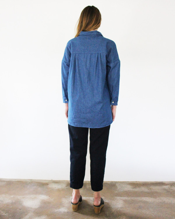 Esby STELLA L/S BUTTON DOWN - DENIM Esby STELLA L/S BUTTON DOWN - DENIM