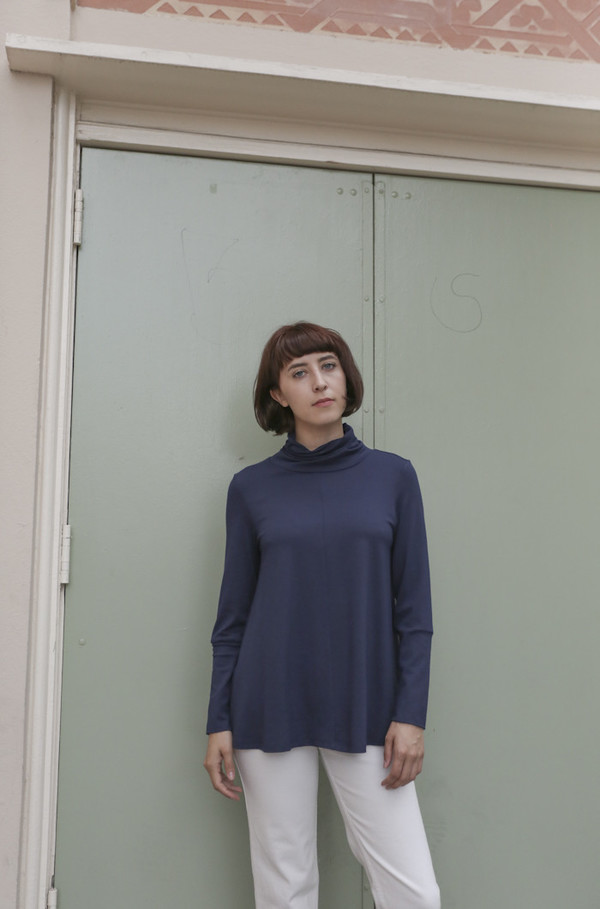 Wolcott : Takemoto Hayes Turtleneck in Midnight Wolcott : Takemoto Hayes Turtleneck in Midnight