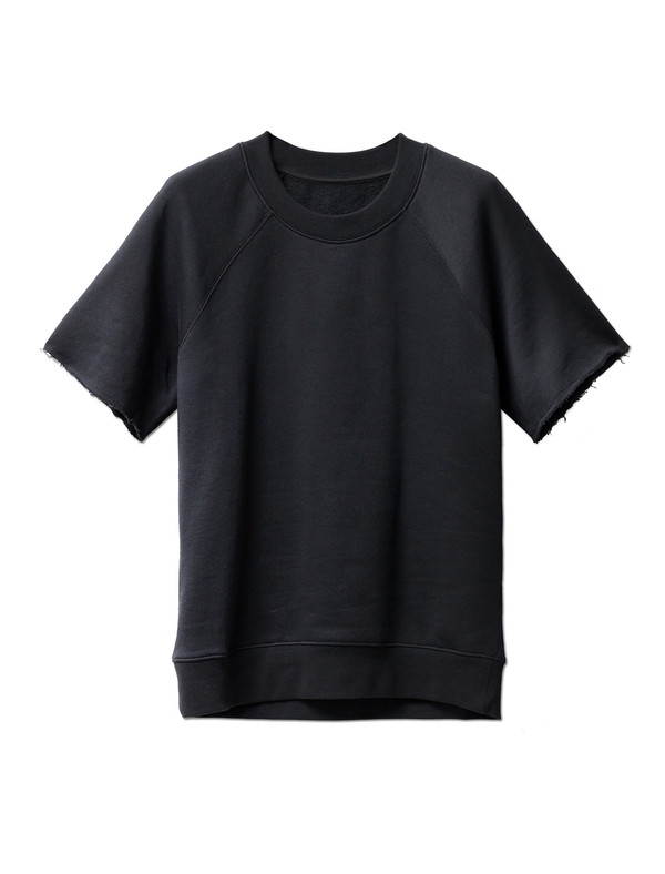 MM6 by Maison Margiela Womens Brushed Sweatshirt Tee Black MM6 by Maison Margiela Womens Brushed Sweatshirt Tee Black