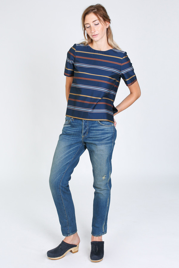 Steven Alan Etch top in multi stripe Steven Alan Etch top in multi stripe