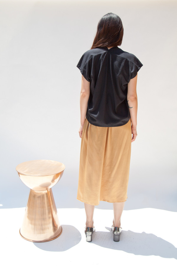 Miranda Bennett Everyday Top, Cropped, Silk Noil in Black Miranda Bennett Everyday Top, Cropped, Silk Noil in Black