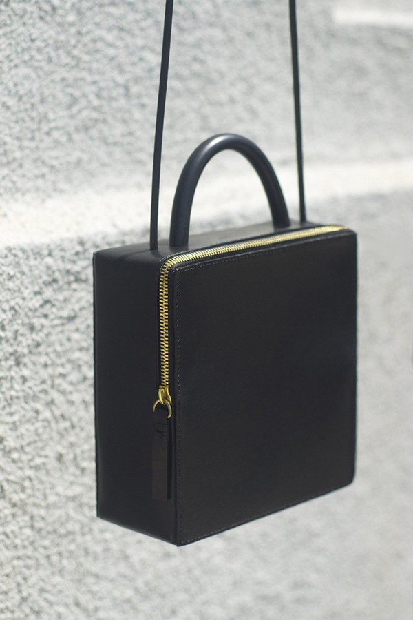 Building Block Leather Box Bag - Black Building Block Leather Box Bag - Black