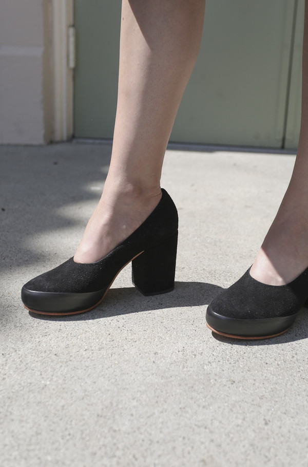 A Détacher Cara Pump in Black Suede A Détacher Cara Pump in Black Suede