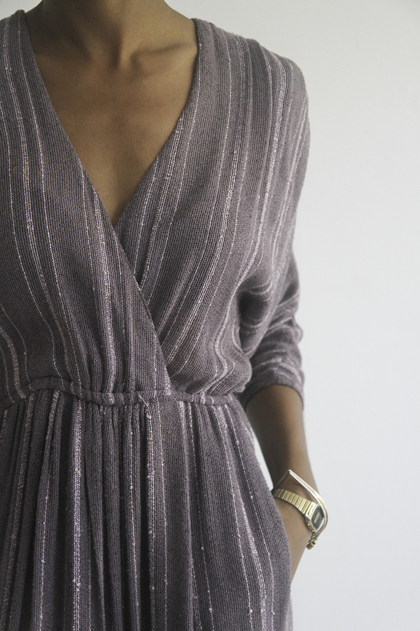The Shudio Vintage Woven Purple Seventies Dress The Shudio Vintage Woven Purple Seventies Dress