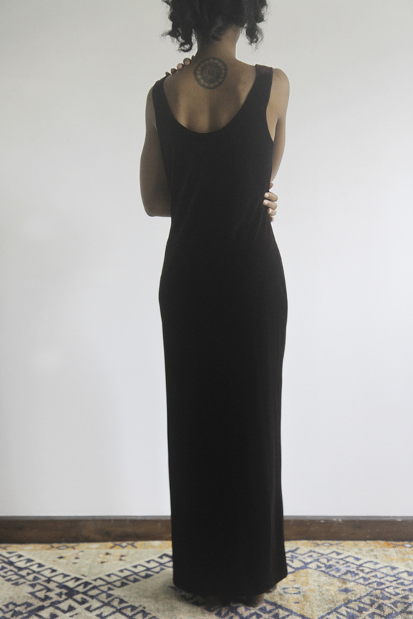 The Shudio Vintage Chocolate Velvet Gathered Dress The Shudio Vintage Chocolate Velvet Gathered Dress