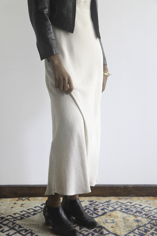 The Shudio Vintage Oatmeal Empire Waist Long Dress The Shudio Vintage Oatmeal Empire Waist Long Dress