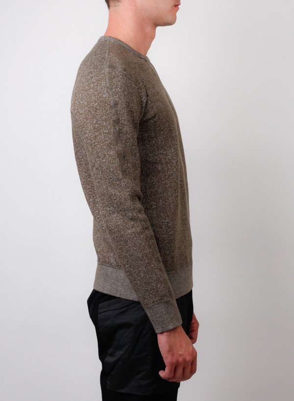 Reigning Champ Long Sleeve Crewneck Tiger Fleece Olive Reigning Champ Long Sleeve Crewneck Tiger Fleece Olive