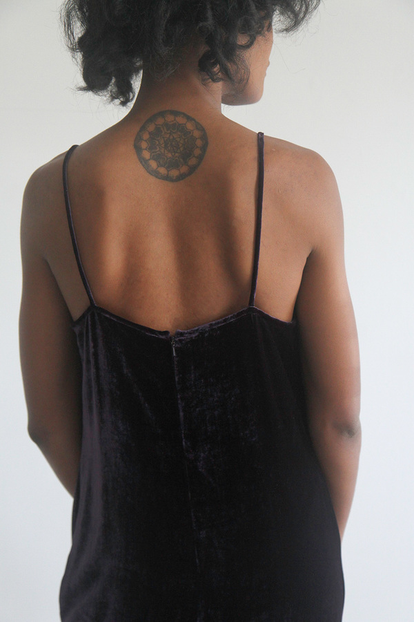 The Shudio Vintage Purple Velvet Spaghetti Strap Dress The Shudio Vintage Purple Velvet Spaghetti Strap Dress