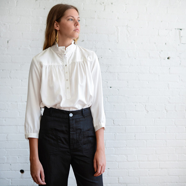 Horses Atelier High Collar Blouse Horses Atelier High Collar Blouse