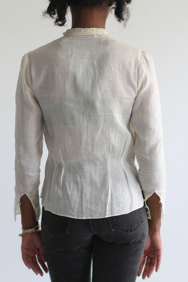 SomeLikeUs Vintage Linen Victorian-inspired Blouse SomeLikeUs Vintage Linen Victorian-inspired Blouse