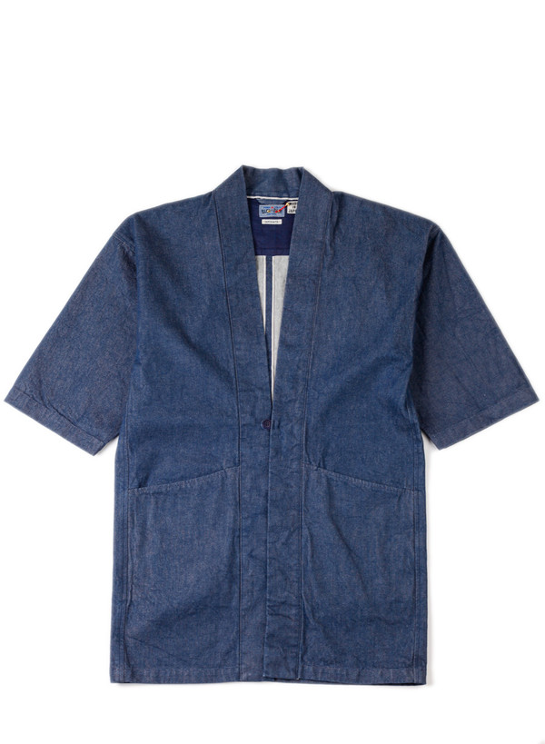Blue Selvedge Denim "Haori" Style Jacket Blue Selvedge Denim "Haori" Style Jacket