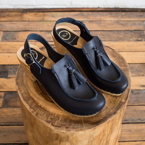 No. 6 Crowley Tassel Slingback Clog No. 6 Crowley Tassel Slingback Clog
