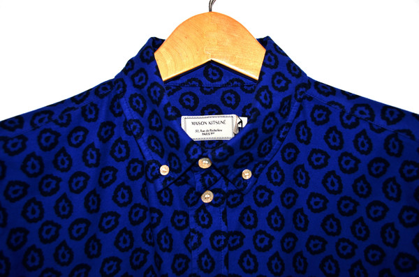 Men's Maison Kitsune Flying Spark Shirt Blue Men's Maison Kitsune Flying Spark Shirt Blue