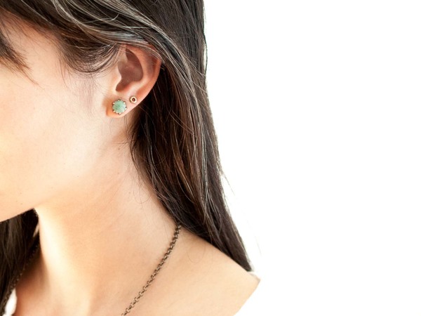 Laurel Hill Jewelry Io Studs // Amazonite Laurel Hill Jewelry Io Studs // Amazonite