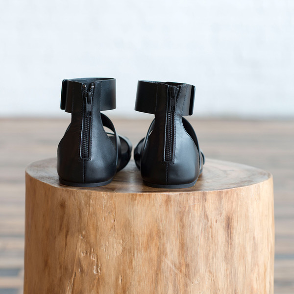Woman by Common Projects Double Strap Zip Sandal Woman by Common Projects Double Strap Zip Sandal
