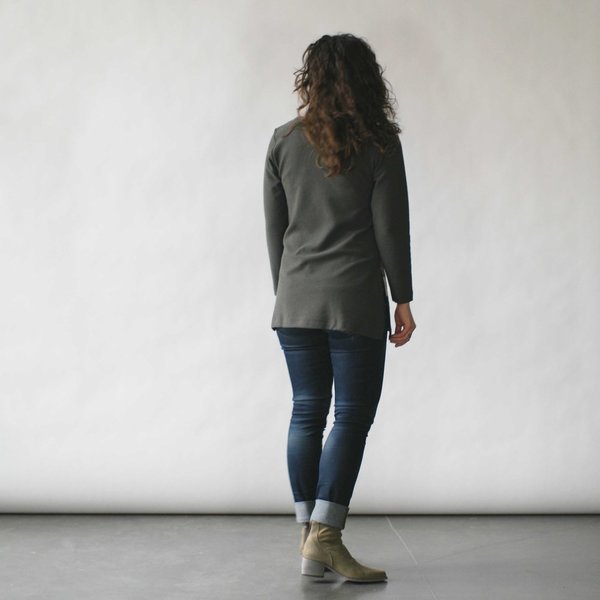 Make It Good Composition #1 Tunic in Smoke Make It Good Composition #1 Tunic in Smoke
