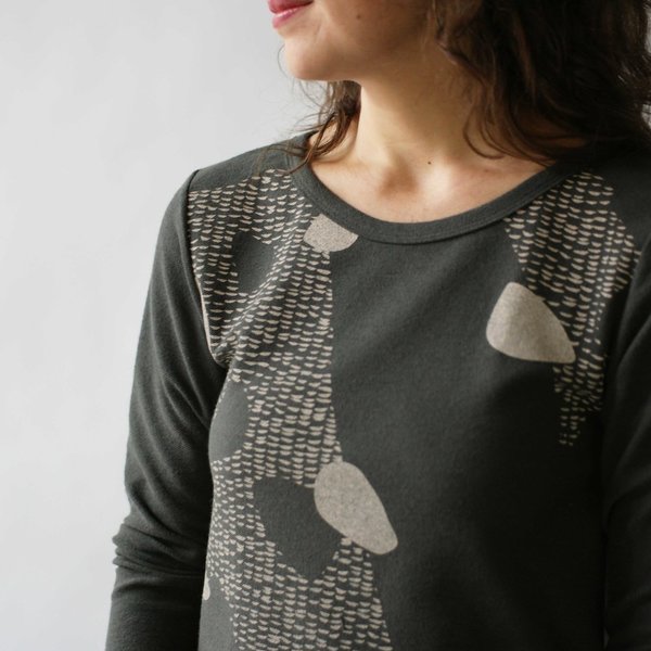 Make It Good Composition #1 Tunic in Smoke Make It Good Composition #1 Tunic in Smoke