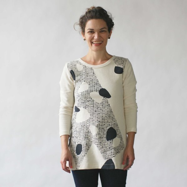 Make It Good Composition #1 Tunic in Cream Make It Good Composition #1 Tunic in Cream