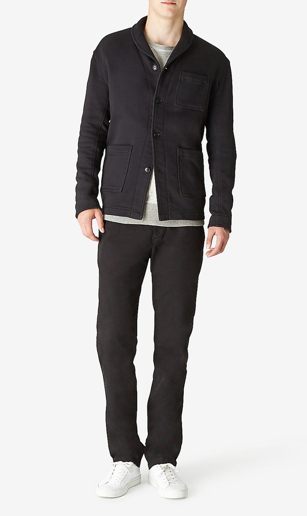 Men's Steven Alan - Jerome Sweatshirt Jacket-Blk Men's Steven Alan - Jerome Sweatshirt Jacket-Blk