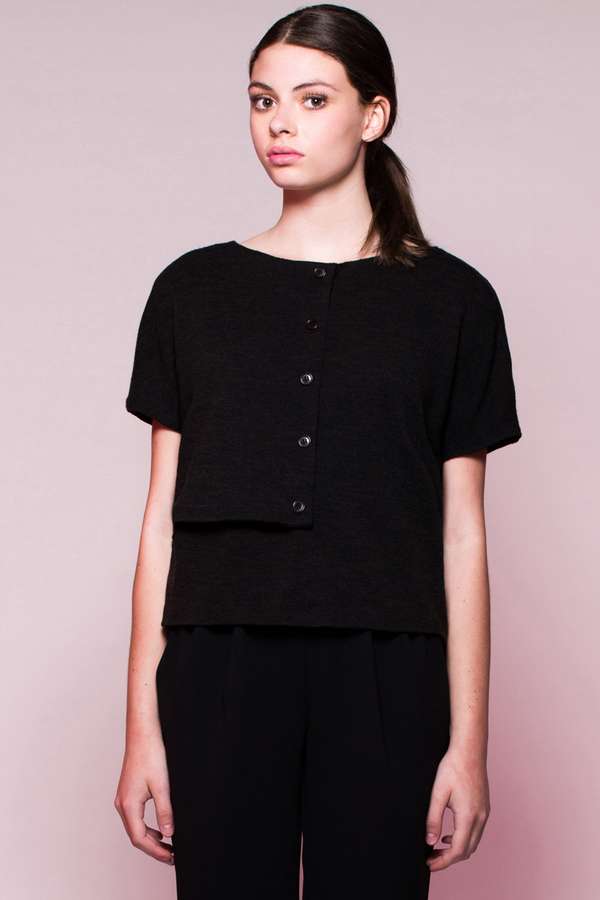 Valerie Dumaine 'Milton' top - black knit Valerie Dumaine 'Milton' top - black knit