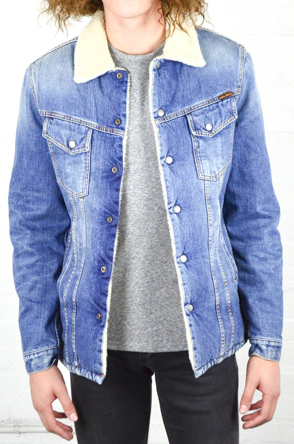 Nudie Lenny Tangerine Blue Denim Jacket Nudie Lenny Tangerine Blue Denim Jacket