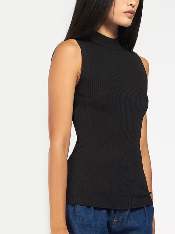 Pari Desai Leila Mock Neck Black Pari Desai Leila Mock Neck Black
