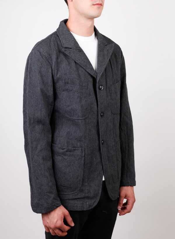 Men's Engineered Garments Bedford Jacket Charcoal Wool Serge Men's Engineered Garments Bedford Jacket Charcoal Wool Serge