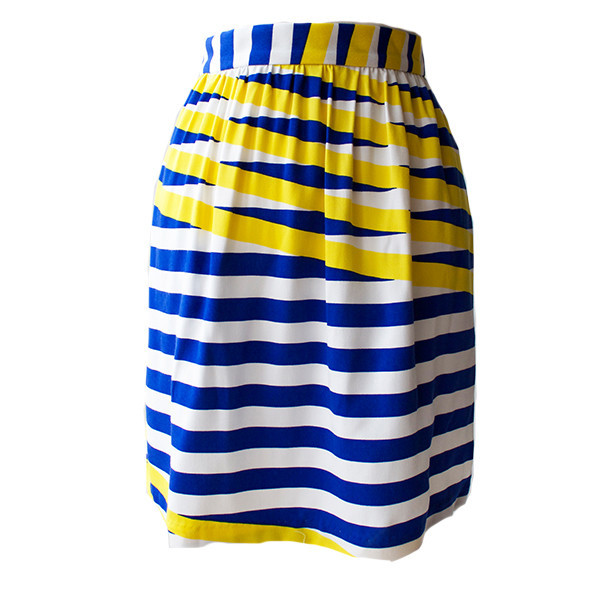 Dusen Dusen Blue Moire Drop Waist Skirt Dusen Dusen Blue Moire Drop Waist Skirt