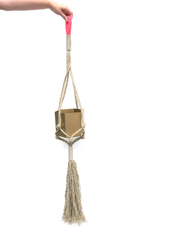 Cold Picnic Hemp Plant Hanger in Neon Coral Cold Picnic Hemp Plant Hanger in Neon Coral