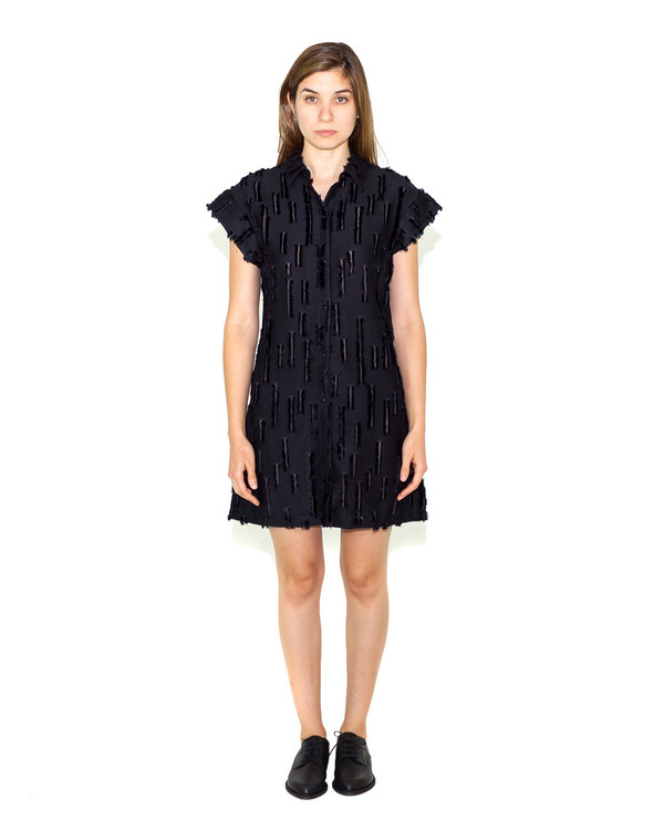 Creatures of Comfort Agatha Dress in Black Slash Viscose Creatures of Comfort Agatha Dress in Black Slash Viscose
