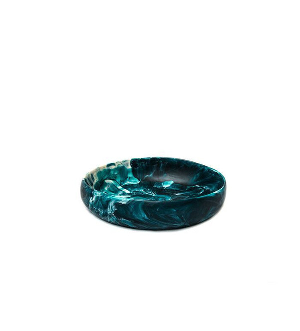 Dinosaur Designs Small Earth Bowl in Moody Blue Swirl Dinosaur Designs Small Earth Bowl in Moody Blue Swirl